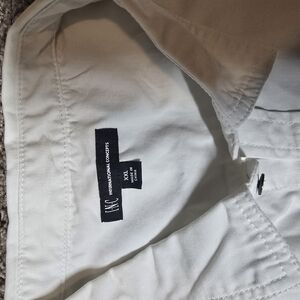 INC International Concepts White Casual Button Down Shirt